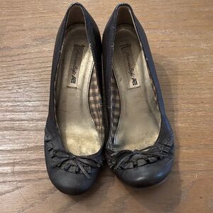 American Eagle Outfitters Black Wedge Shoes